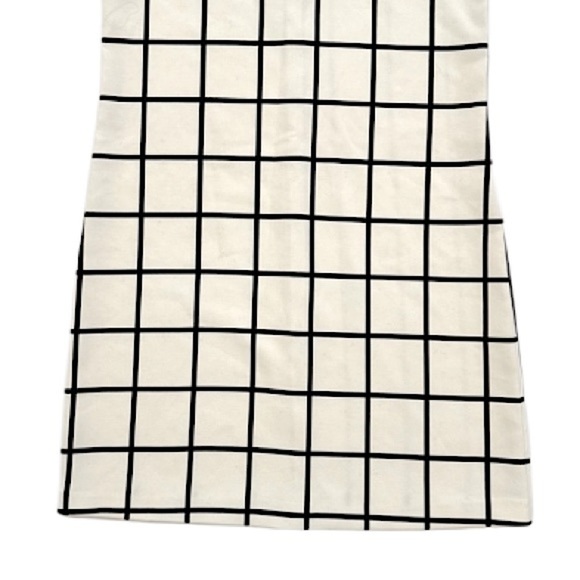 Zara Trafaluc Check Pattern Grid Mini Short Dress, Back/Off White, Size S - Picture 8 of 11